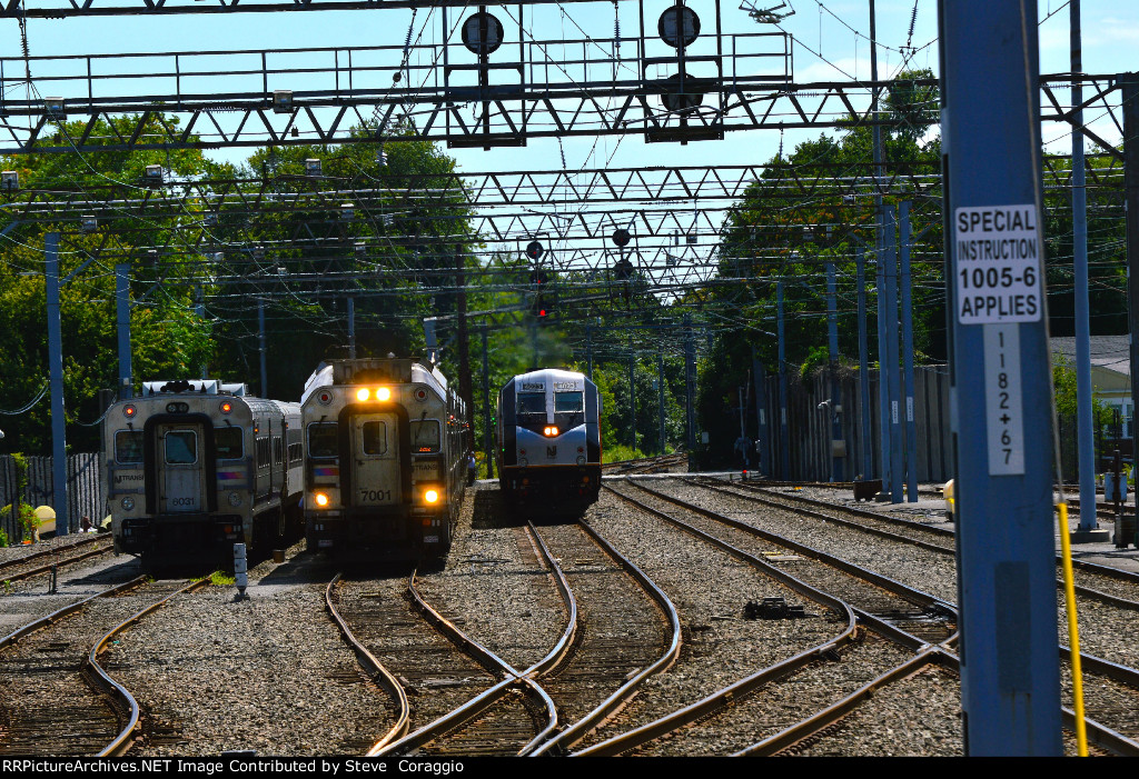 Train # 4343 Continues slowly to the station platform.